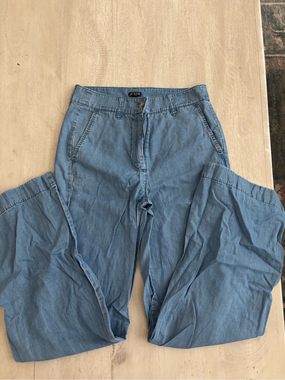 J. Crew Light Blue Wide-Leg Jeans